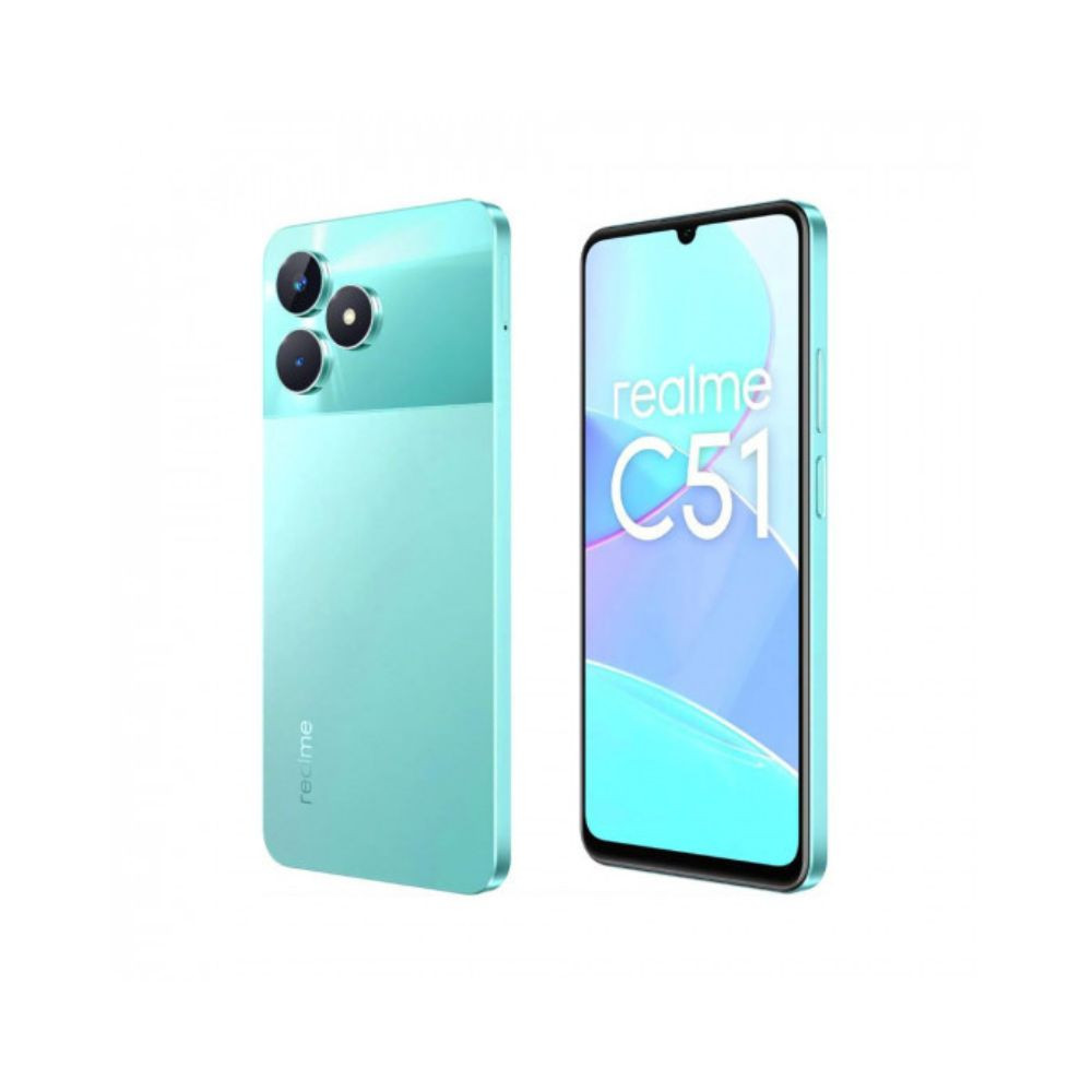 realme C51 Mint Green 4GB RAM 128GB Storage  Upto 8GB Dynamic RAM  799 mm Stylish Glittery Design  Mini Capsule  Unisoc T612 Processor  5000mAh Battery 33W SUPERVOOC ChargeFingerprintSensor