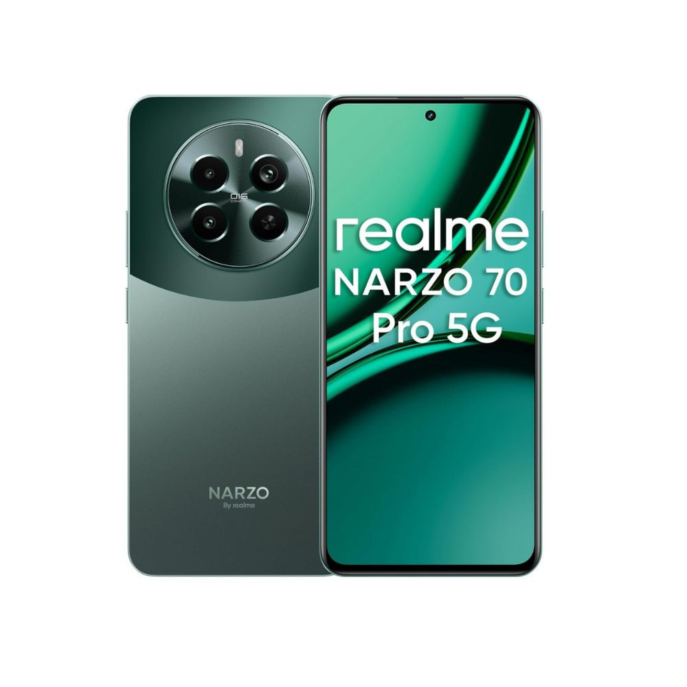 realme NARZO 70 Pro 5G Glass Green 8GB RAM128GB Storage Dimensity 7050 5G Chipset  Horizon Glass Design  Segment 1st Flagship Sony IMX890 OIS Camera