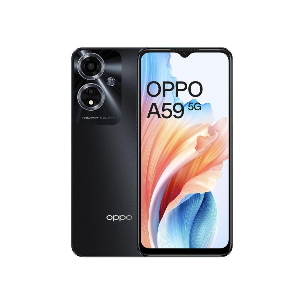 OPPO A59 5G Starry Black 4GB RAM 128GB Storage  5000 mAh Battery with 33W SUPERVOOC Charger  656 HD 90Hz Display  with No Cost EMIAdditional Exchange Offers