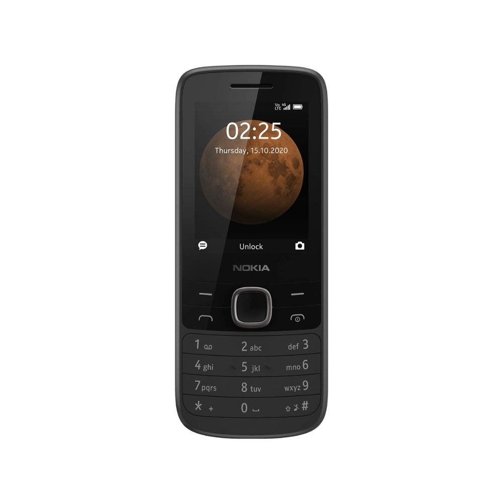 Nokia 225 4G Dual SIM Feature Phone with Long Battery Life Camera Multiplayer Games and Premium Finish  Black Colour