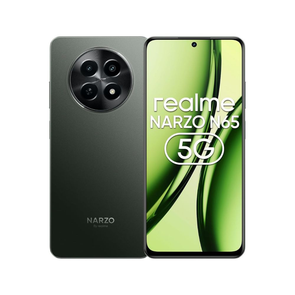 realme NARZO N65 5G Deep Green 4GB RAM 128GB Storage Indias 1st D6300 5G Chipset  Ultra Slim 190g Design  120Hz Eye Comfort Display  50MP AI Camera Charger in The Box