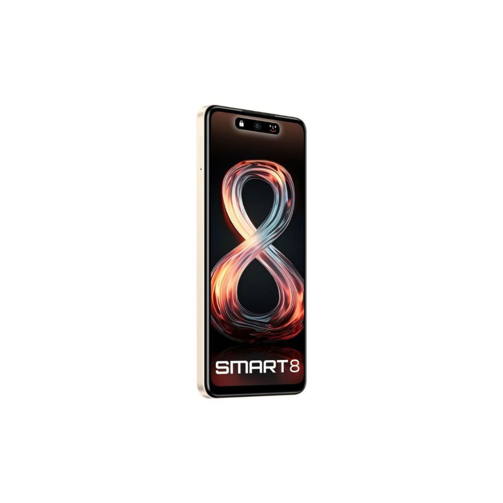 Infinix Smart 8 8GB RAM 128GB Storage  5000 mAh Heavy Battery  Android 13 Go  50MP  AI Camera  Dual Sim Shiny Gold