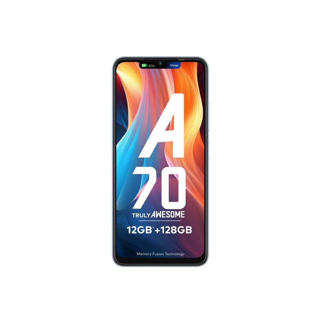 itel A70 4GB RAM 128GB ROM Upto 12GB RAM with Memory Fusion  13MP Dual Rear Camera  8MP Front Camera  5000mAh with Type-C  Dynamic Bar  Side Fingerprint  Octa-Core Processor  Azure Blue