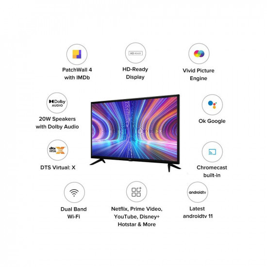 Redmi  80  cm  32  inches  Android  11  Series  HD  Ready  Smart  LED  TV    L32M6-RAL32M7-RA  Black