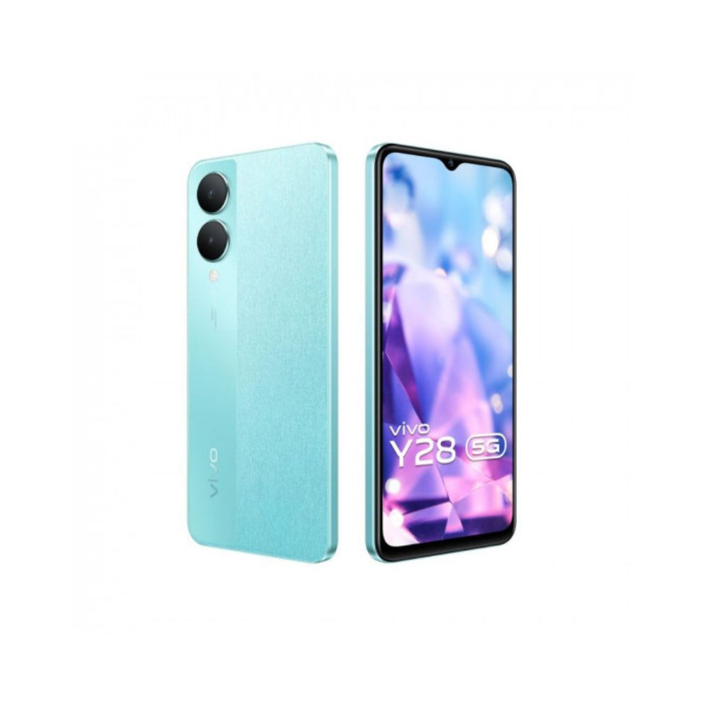 Vivo Y28 5G Glitter Aqua 4GB RAM 128GB Storage with No Cost EMIAdditional Exchange Offers