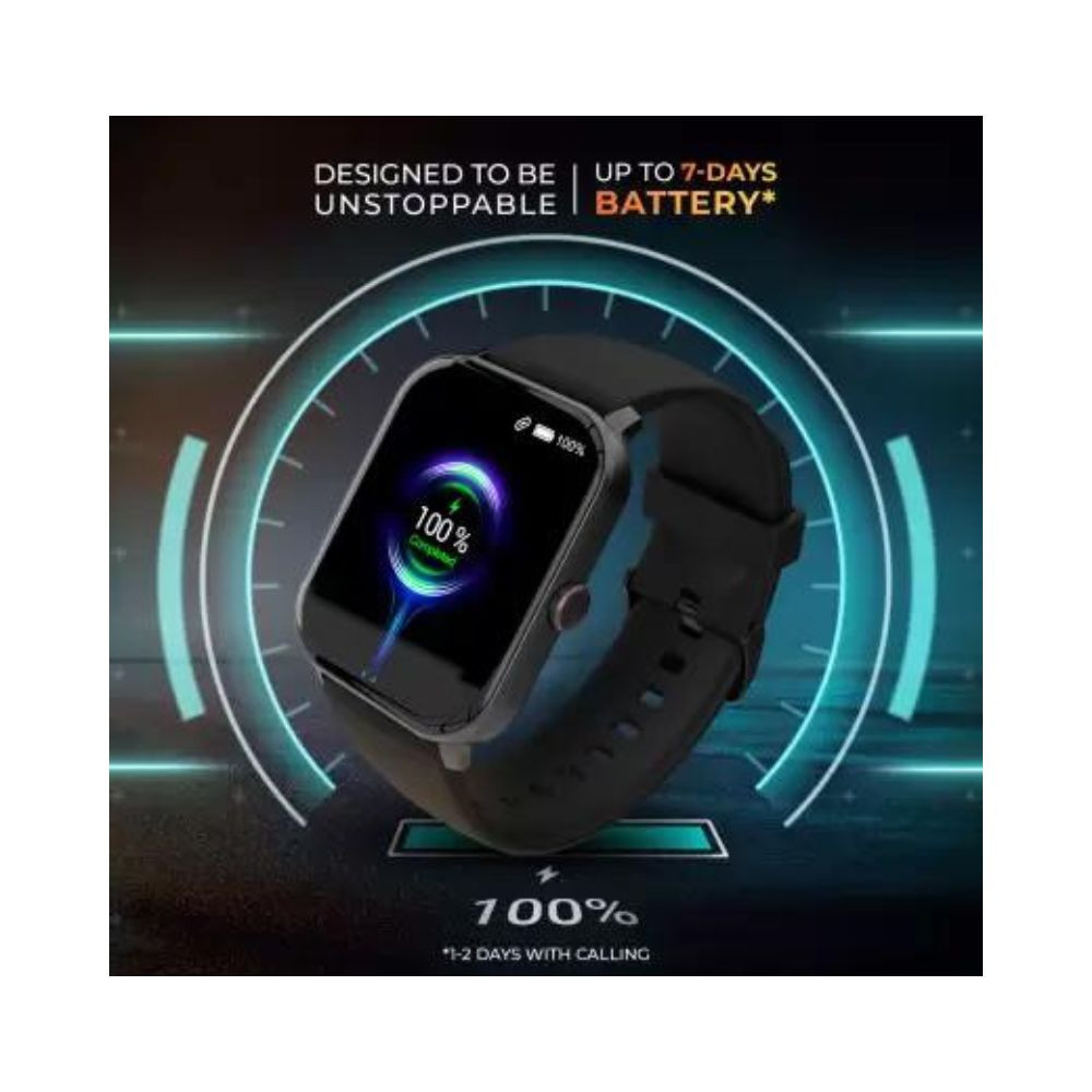Vishwas Mobile beatXP Marv Neo 185 HD Display Bluetooth Calling Smart Watch Health Tracking  IP68 Smartwatch  Electric Black Strap Free Size