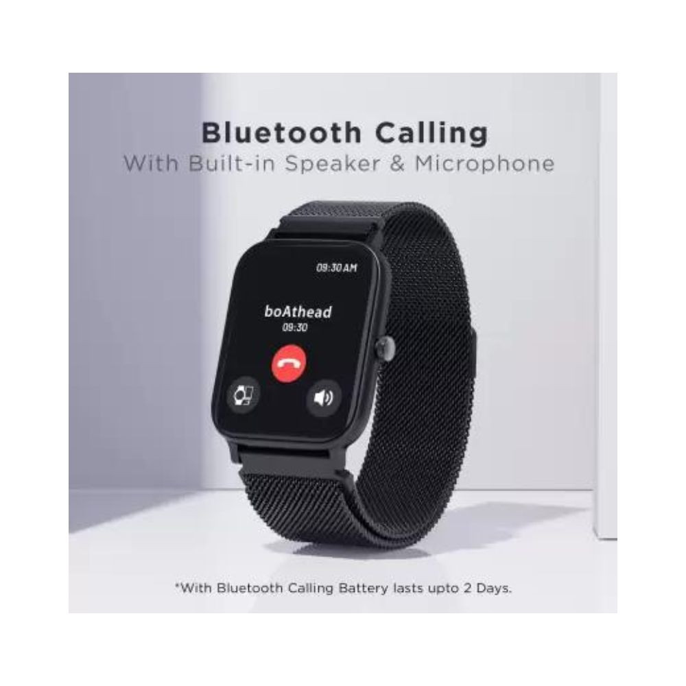 Vishvas mobiles boAt Storm Pro Call Bluetooth Calling 178 AMOLED Display Smartwatch  Metal Black Strap Free Size