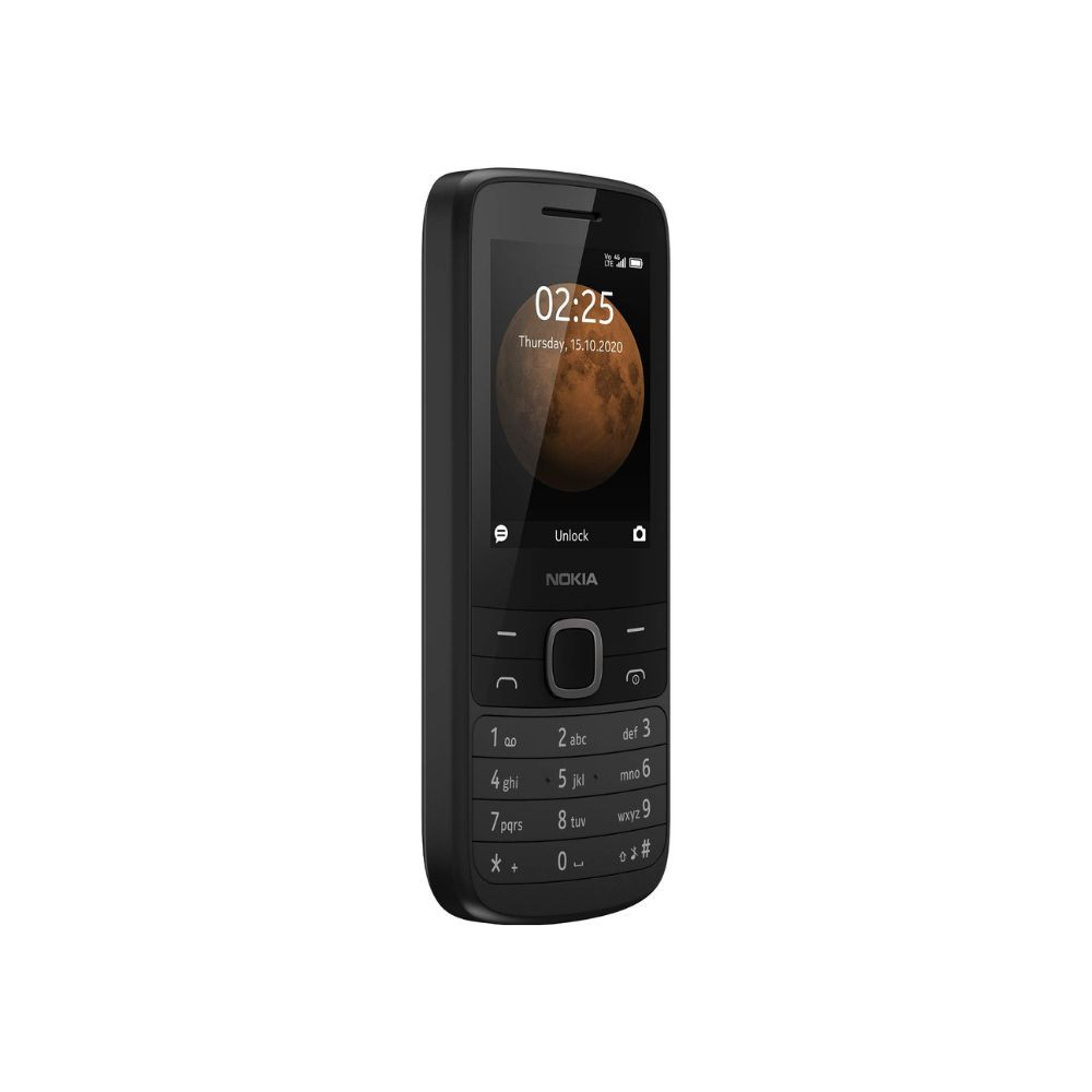 Nokia 225 4G Dual SIM Feature Phone with Long Battery Life Camera Multiplayer Games and Premium Finish  Black Colour