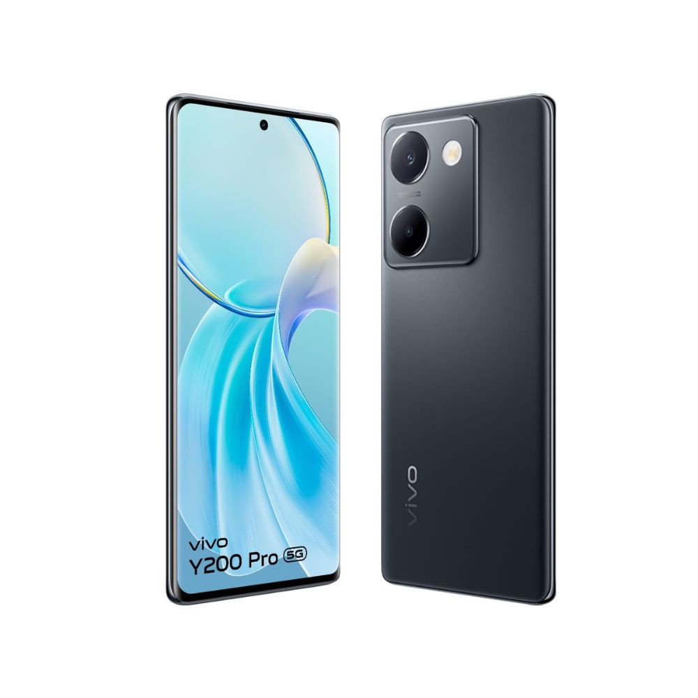 vivo Y200 Pro 5G Silk Black 8GB RAM 128GB Storage with No Cost EMIAdditional Exchange Offers  3D Curved AMOLED Display