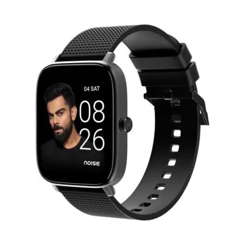 Vishwas Mobile Noise Thrive 185 Display with Bluetooth Calling Music Playback  Voice Assistance Smartwatch  Black Strap Regular