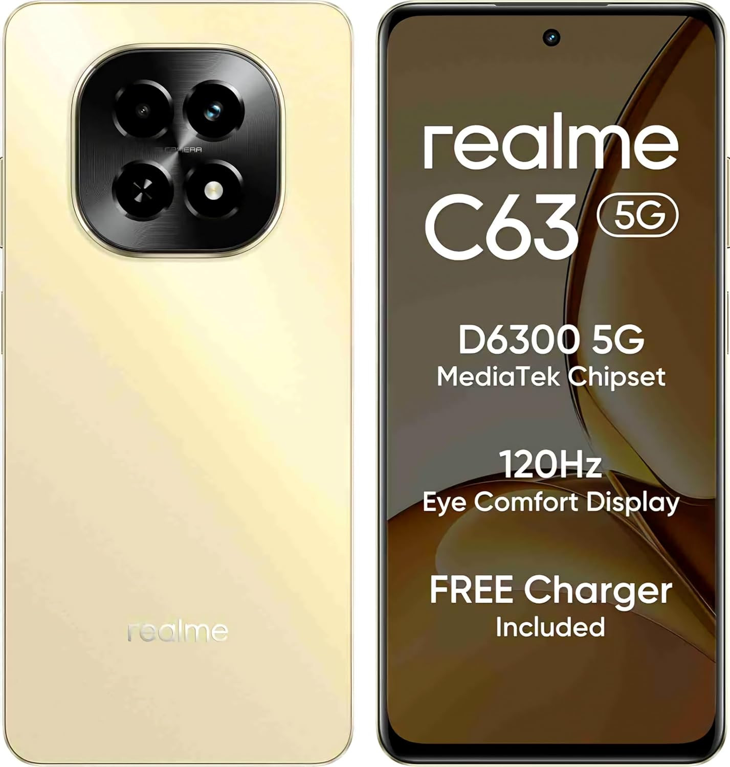 realme C63 5G Charger in the Box Starry Gold 128 GB  6 GB RAM