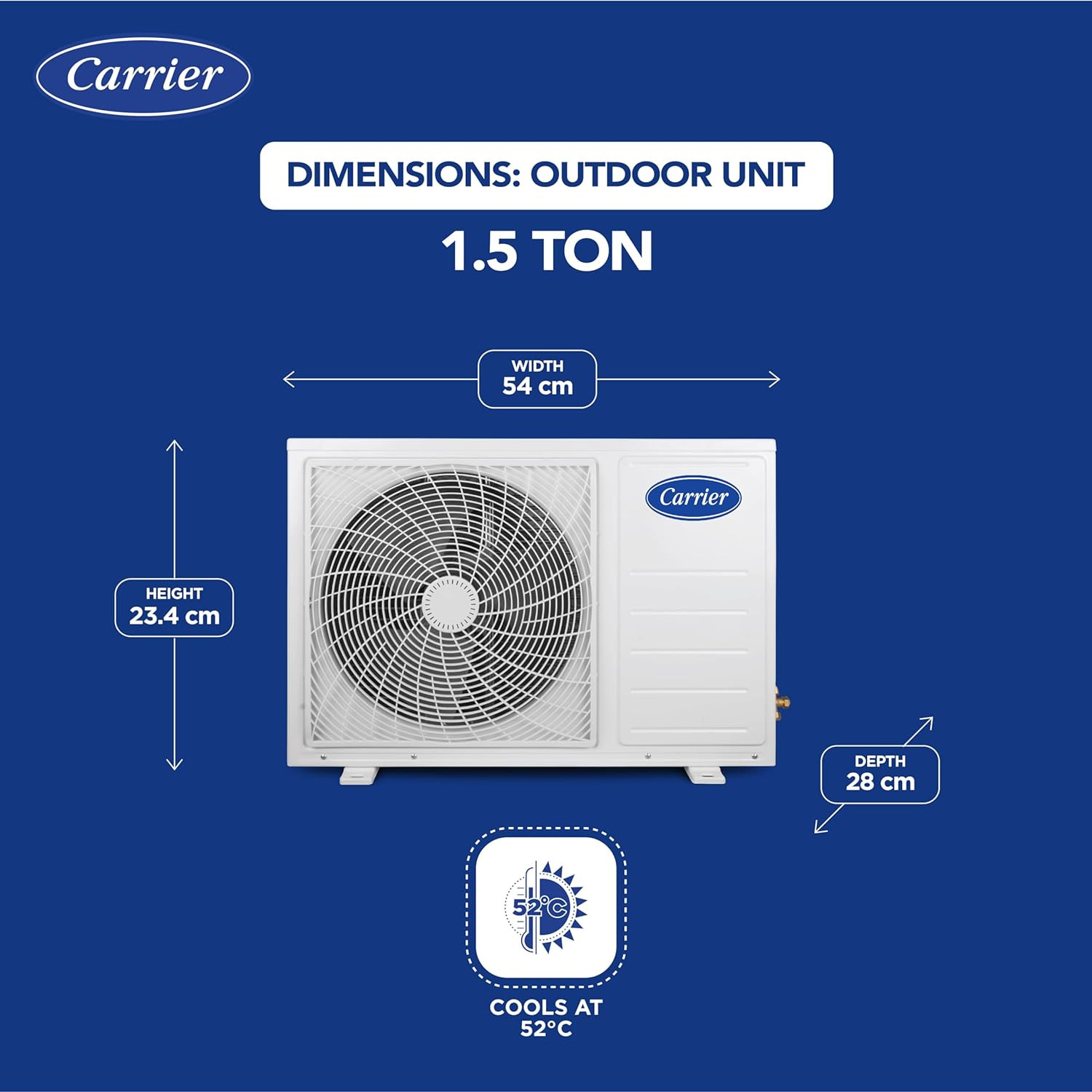 Carrier 15 Ton 5 Star AI Flexicool Inverter Split AC Copper Convertible 6-in-1 CoolingDual Filtration with HD  PM 25 Filter Auto Cleanser 2024 ModelESTER PRO Exi CAI18ES5R34F1White