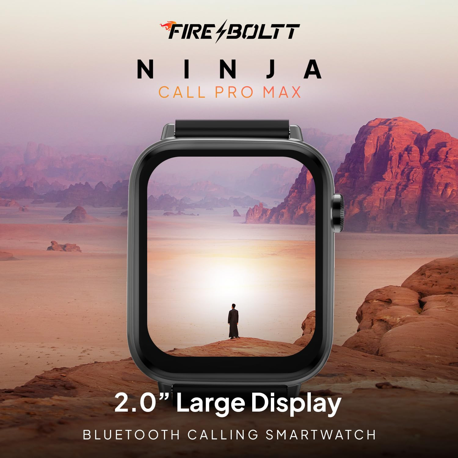 Fire-Boltt Ninja Call Pro Max 201 Display Smart Watch Bluetooth Calling 120 Sports Modes Health Suite Voice Assistance