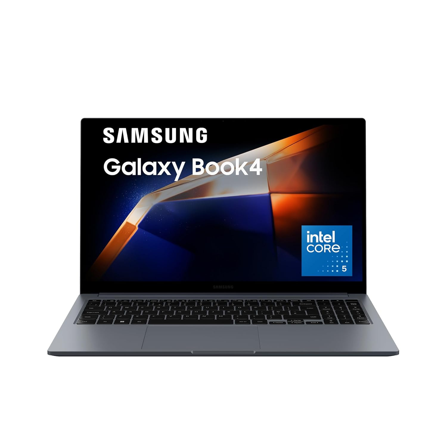 Samsung Galaxy Book4 Gray 16GB RAM 512GB SSD  156 Full HD Screen  Intel Core 5 120U Processor  Windows 11 Home  MS Office 2021  Fingerprint Reader  Intel Iris XE Graphics  RJ45 LAN Port