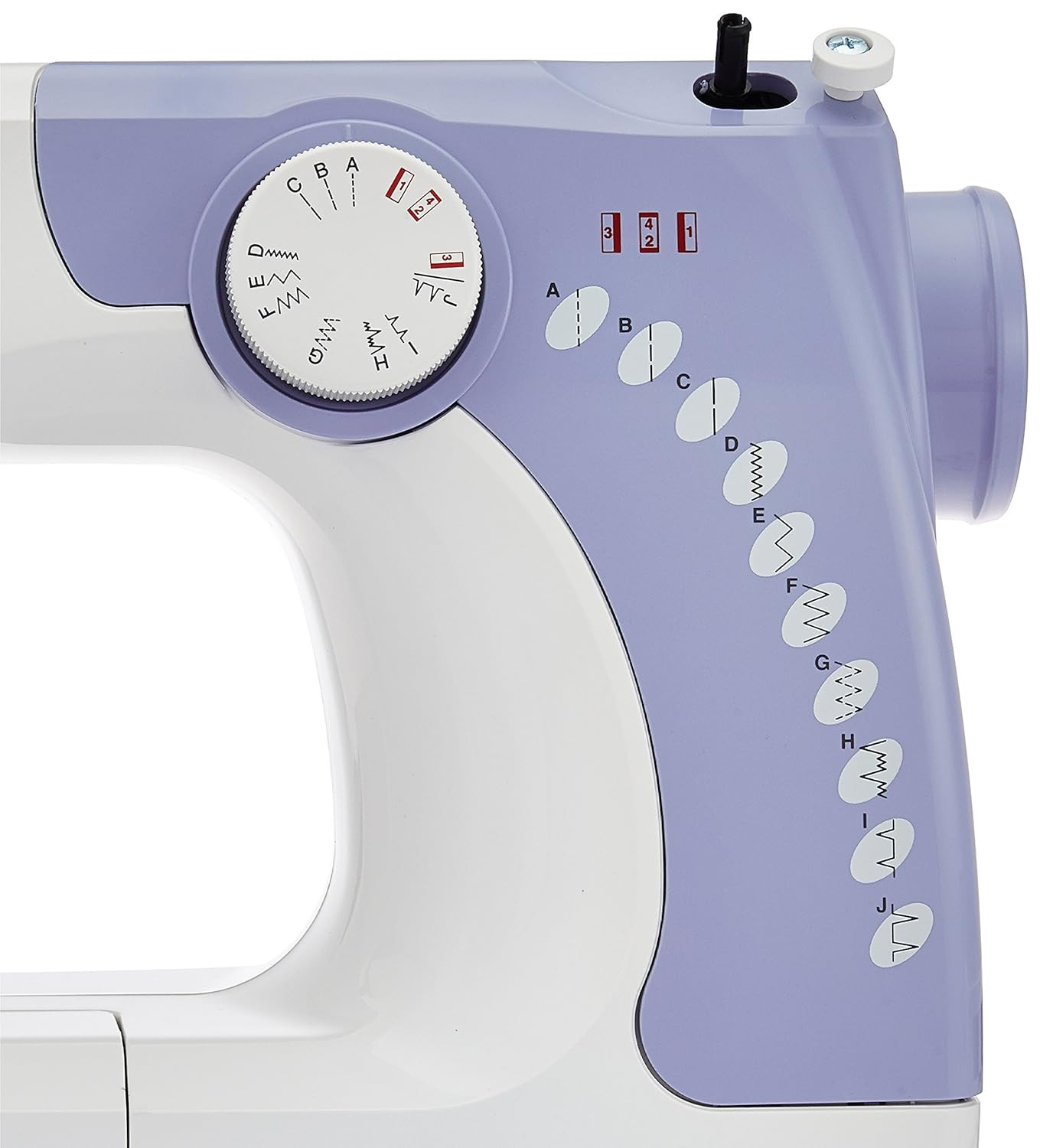 Usha Janome Dream Stitch Automatic Zig-Zag Electric Sewing Machine  7 Built-In-Stitches  14 Stitch Function White  Bluewith complementary Sewing Lessons in Nine languages