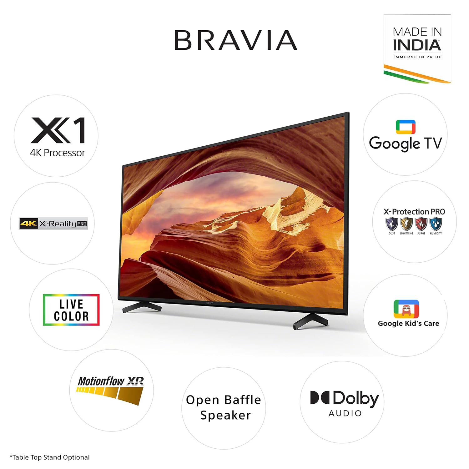 Sony Bravia 108 cm 43 inches 4K Ultra HD Smart LED Google TV KD-43X70L Black