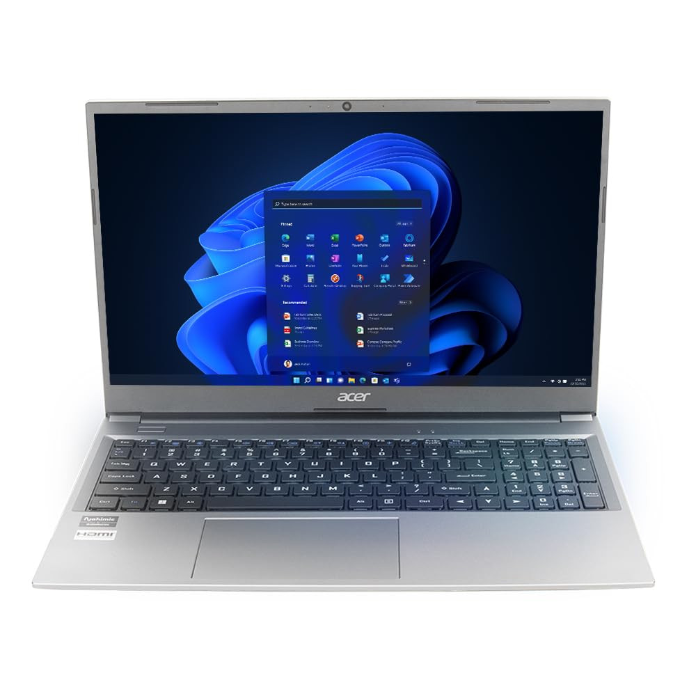 Acer Aspire Lite 12th Gen Intel Core i3-1215U Thin and Light Metal Laptop Windows 11 Home8GB RAM512GB SSDIntel UHD GraphicsMSO AL15-52 3962cm 156 Full HD Display Steel GrayUNAA3SI03N