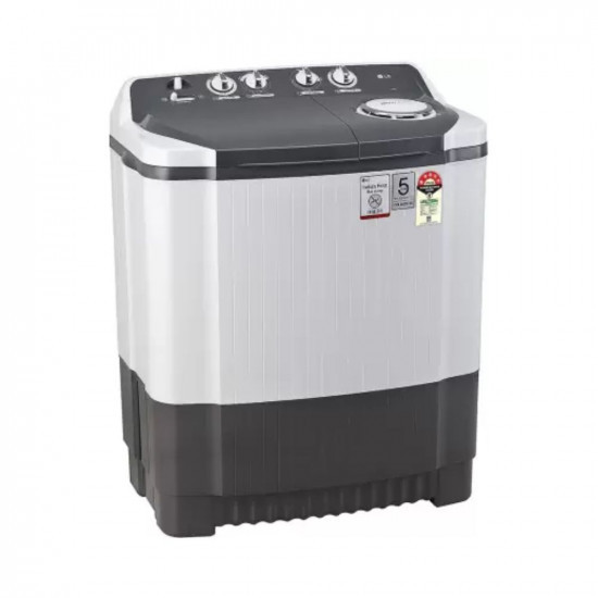 Agarwal LG 7 kg 5 Star with Wind Jet Dry Collar Scrubber and Rust Free Plastic Base Semi Automatic Top Load Washing Machine Grey White P7020NGAZ