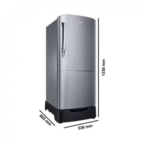 Agarwal SAMSUNG 183 L Direct Cool Single Door 2 Star Refrigerator Elegant Inox RR20C2812S8NL