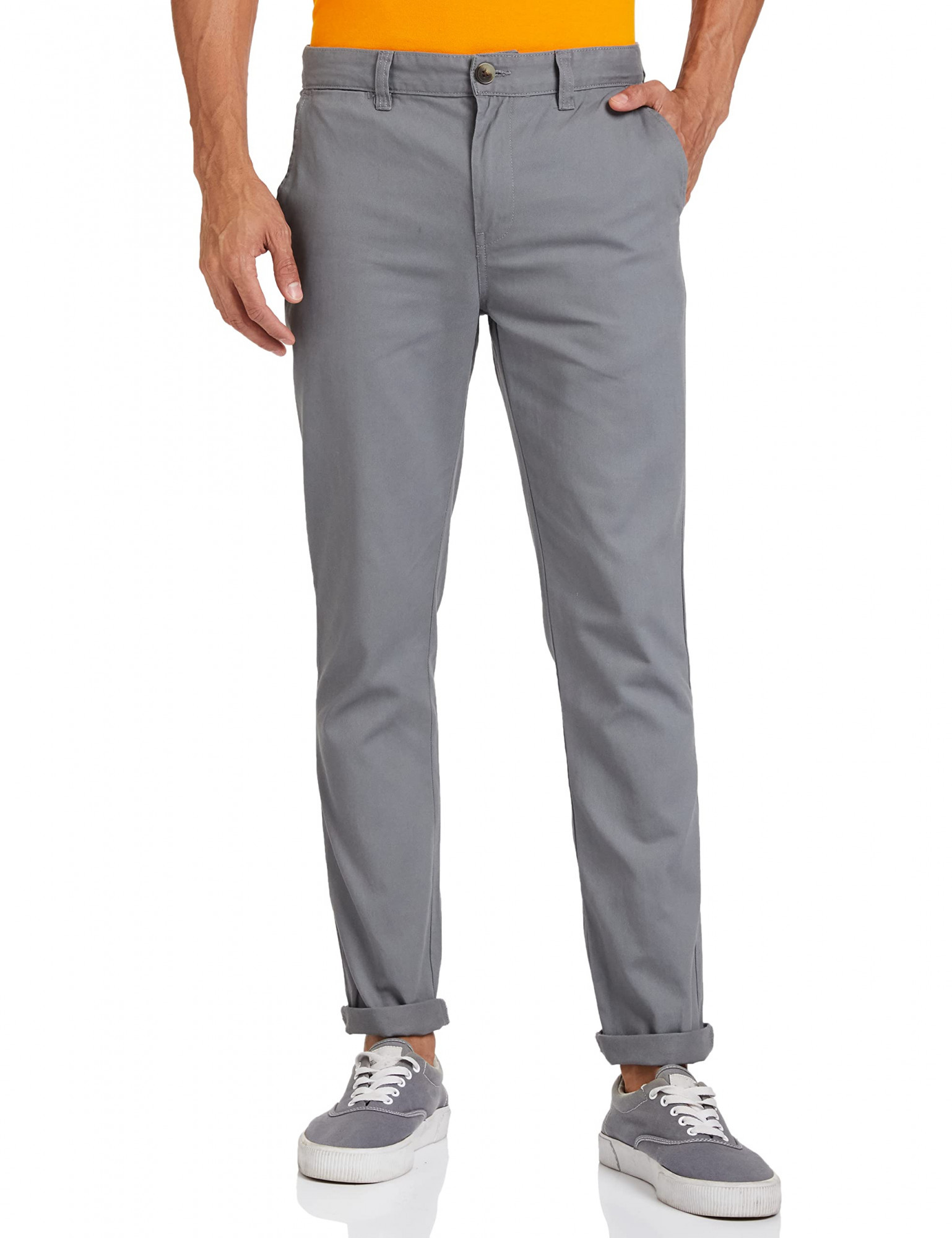Buy Culture Men's Slim Fit Regular Casual Trousers (30, Light Cream) at  Amazon.in