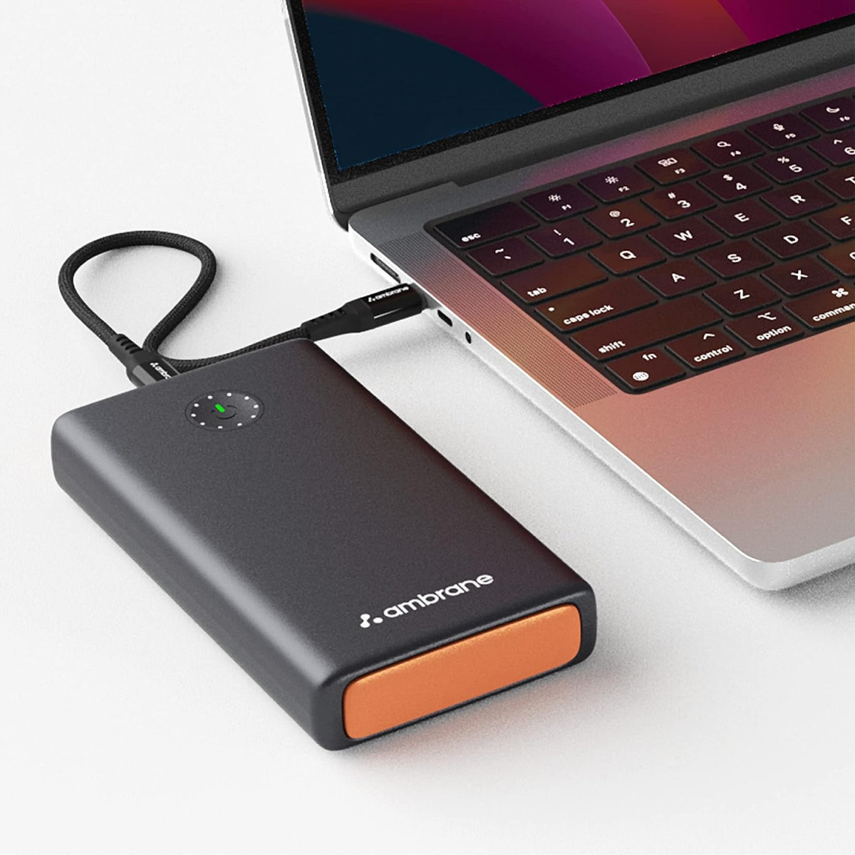 Ambrane 100W Fast Charging Powerbank for MacBook Type C Laptop  Mobile Charging