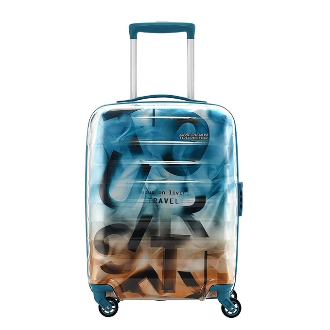 American Tourister Trolley Bag for Travel  VERG 55 Cms Polycarbonate Hardsided Small Cabin Luggage Bag with TSA Lock  Suitcase for Travel  Trolley Bag for Travelling Multi