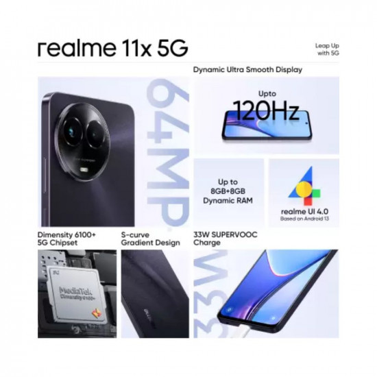 AMN realme 11x 5G Purple Dawn 128 GB 6 GB RAMJustHere