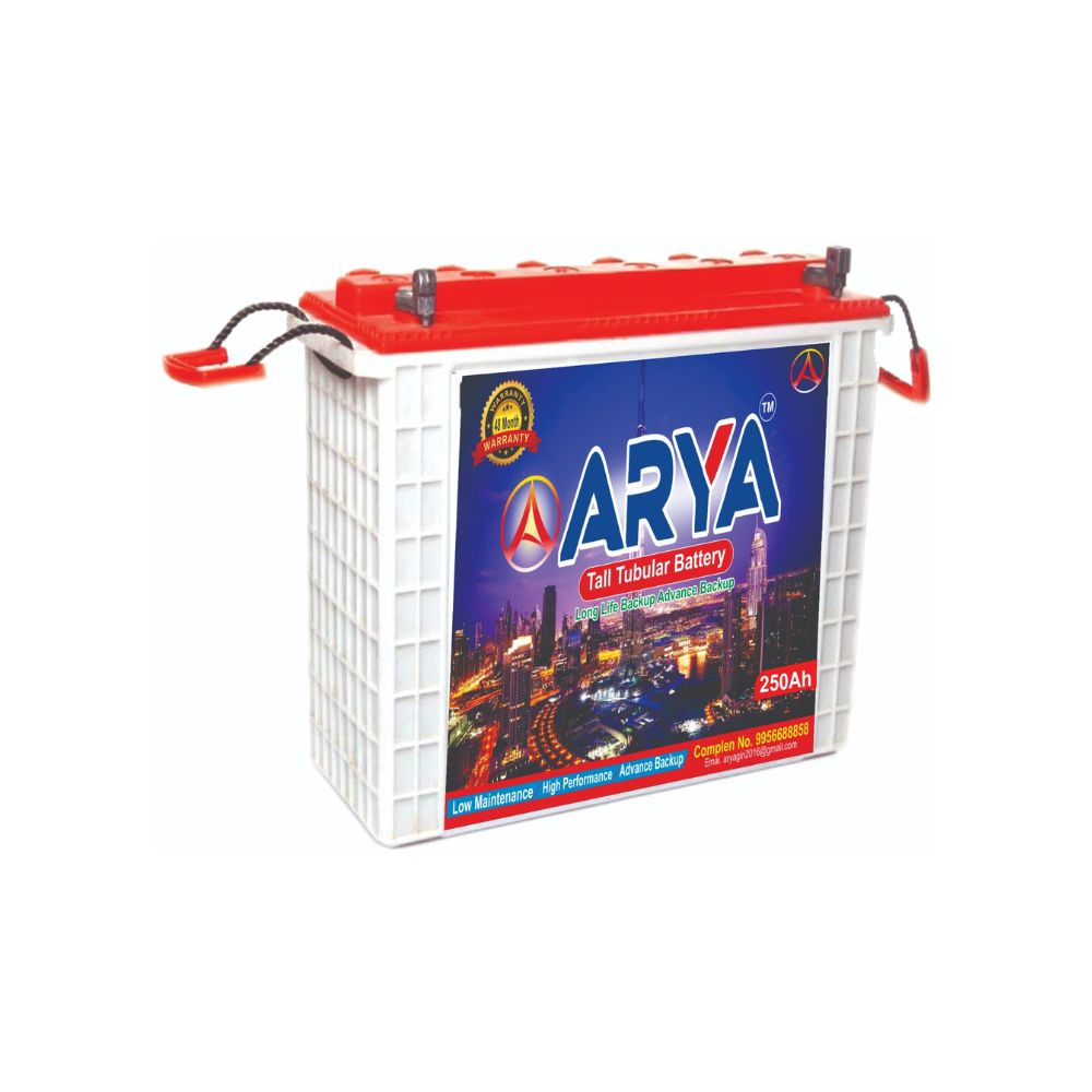 Arya Battery capacity 250 ah itWaranty 60 Month