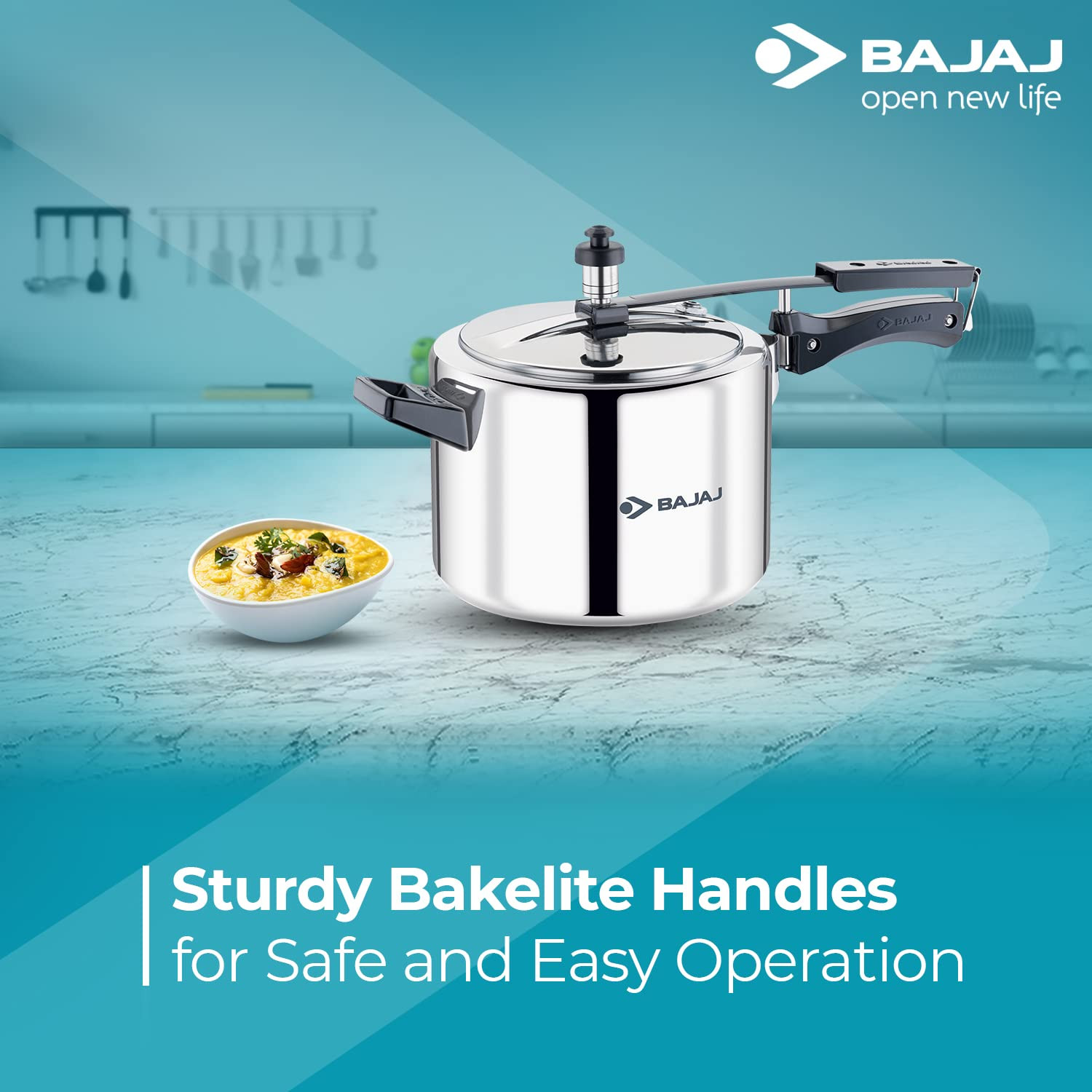 Bajaj PCX 43 SS Stainless Steel Pressure Cooker with Inner Lid 3 Litres