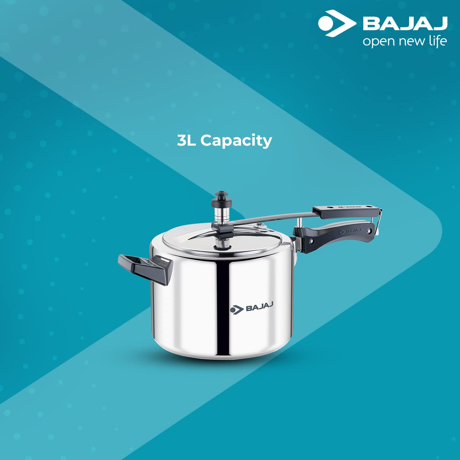 Bajaj PCX 43 SS Stainless Steel Pressure Cooker with Inner Lid 3 Litres