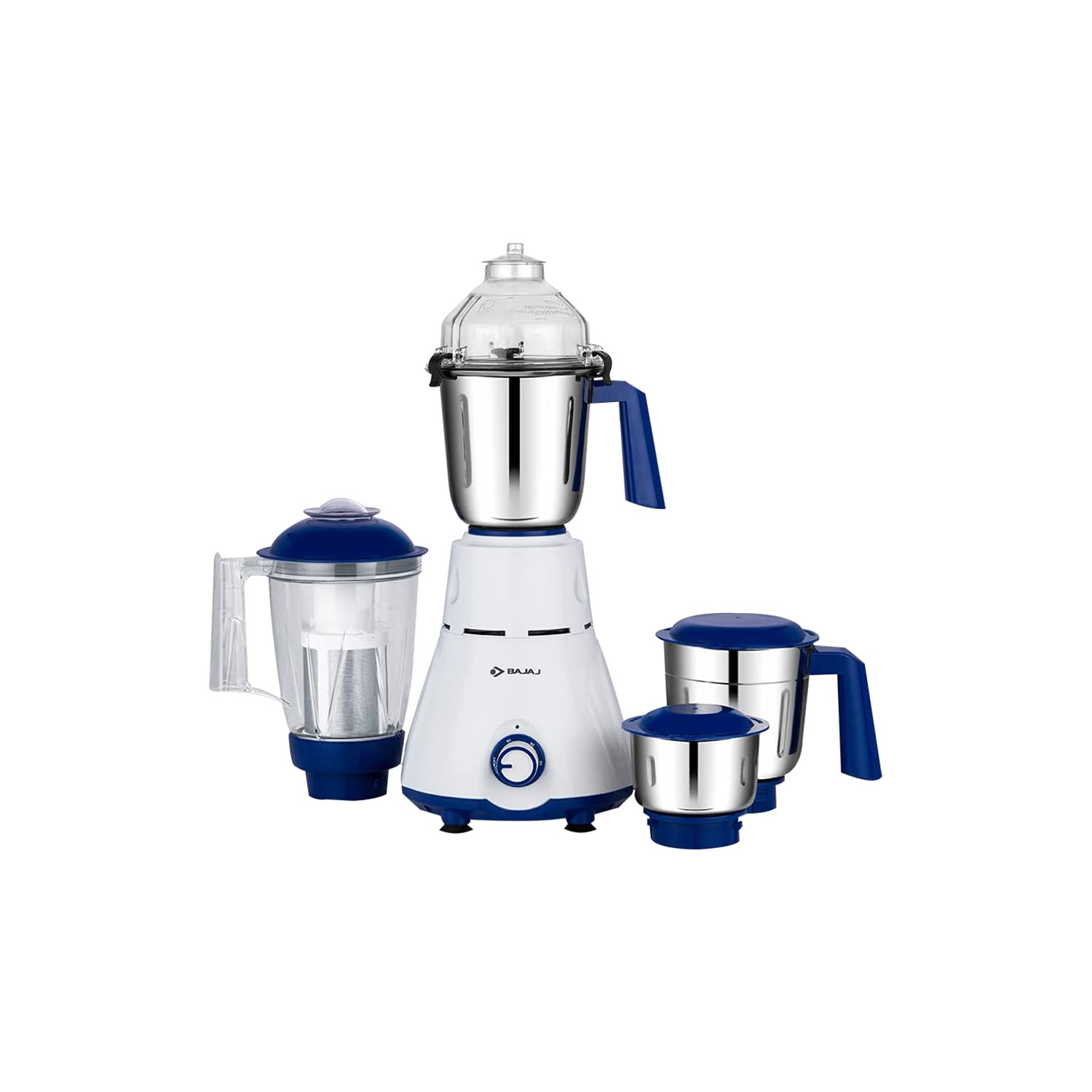 Bajaj Rex Mixer Grinder 750W4 Mixer JarsMixie for Kitchen with Nutri-Pro FeatureTitan Motor-Heavy Duty GrindingAdjustable Speed ControlMultifunctional Blade System1 Yr Warranty By BajajWhite