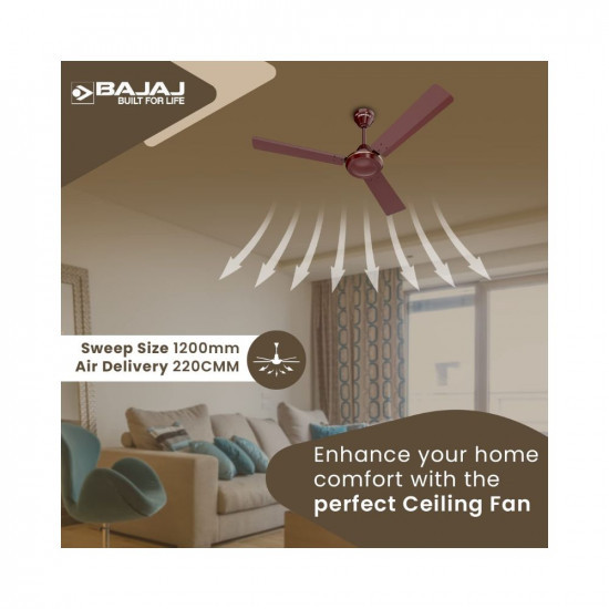 Bajaj Robusta 12S1 1200mm Base Brown Ceiling Fan