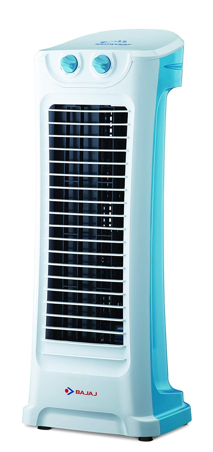 Bajaj Snowvent Tower Fan For Home Lightweight Portable Tower AC Tough Blower With 3 Speed Control Cooler for home High Air Throw with Swing Control1- Year Warranty By BajajBlue-Turquoise1200 mm