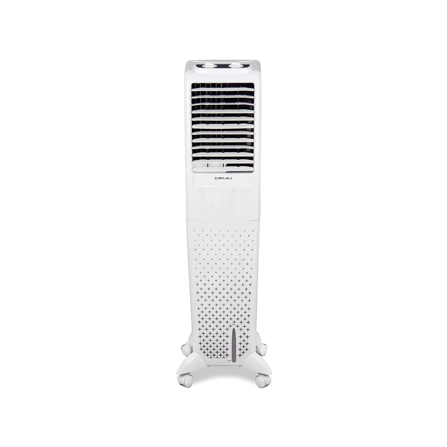 Bajaj TMH50 Tower Air Cooler for Room 50LFor Larger RoomInverter CompatibilityHoneycomb Cooling PadsTyphoon Blower TechPortable AC30-Ft Air Throw3-Yr Product 2-Yr Pump 1-Yr Motor WarrantyWhite