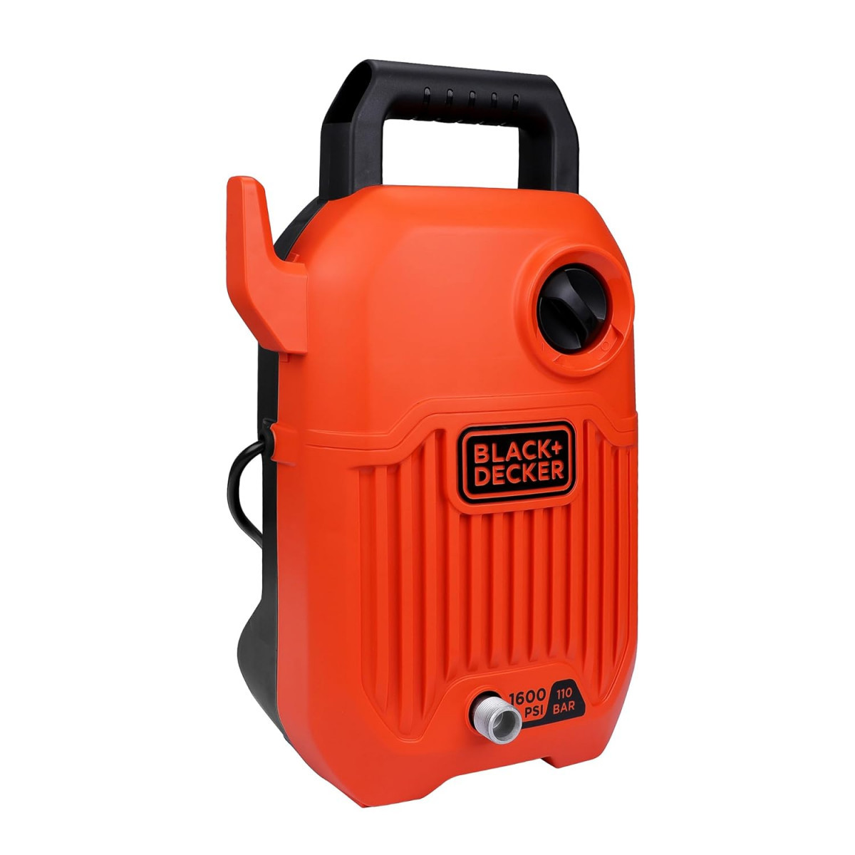 BLACKDECKER BEPW1600 1300W 1600 PSI 110 Bar Pressure Washer for Car Bike Home  Garden Cleaning Use with Multiple Accessories Included 1 Year Warranty Orange  Black