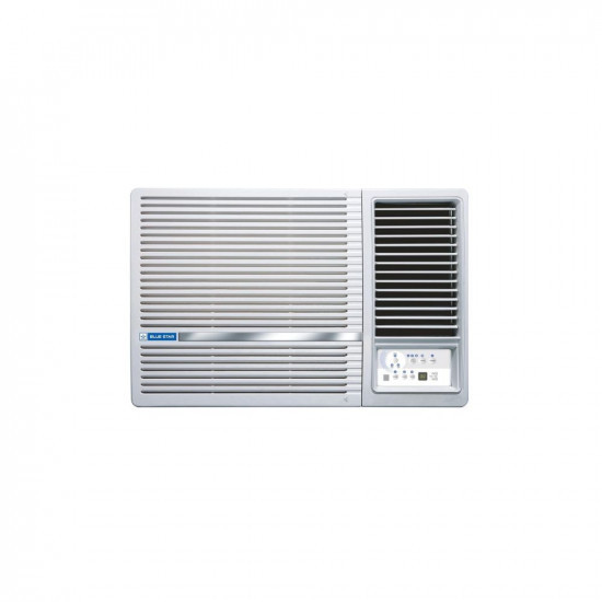 Blue Star 1 Ton 5 Star Fixed Speed Window AC Copper Turbo Cool Humidity Control Fan Modes-AutoHighMediumLow Hydrophilic Blue Fins Dust Filters Self-Diagnosis 2023 Model WFA512LN White