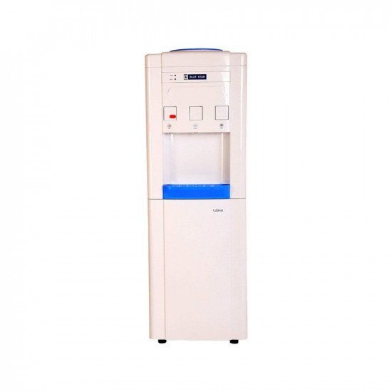 Blue Star Hot Cold and Normal Water Dispenser with Non Cooling Storage Cabinet - White  Blue