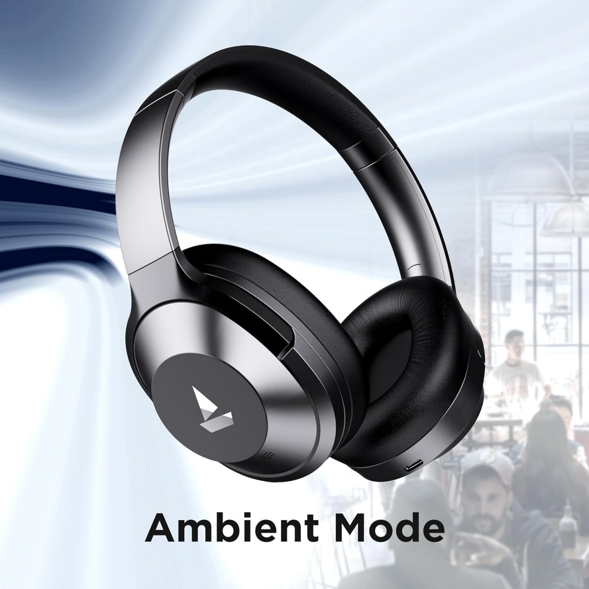 boAt Nirvana 751 ANC Hybrid Active Noise Cancelling Bluetooth Wireless Over Ear Headphones Gunmetal Grey