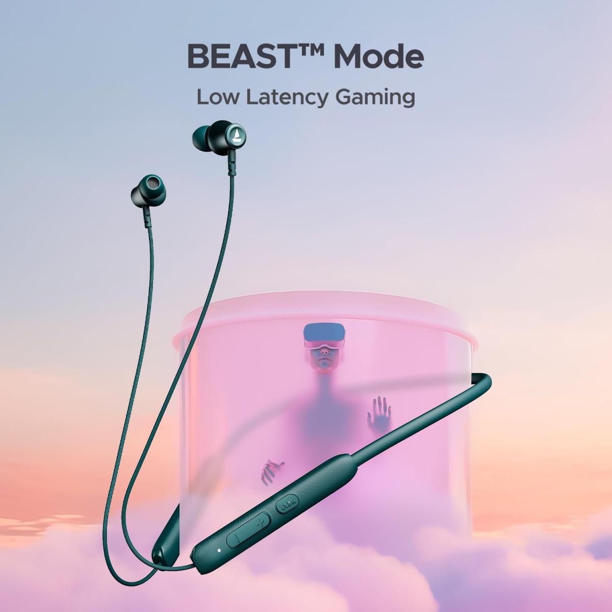 boAt Rockerz 245 V2 Pro Wireless in Ear Neckband with Up to 30 Hrs Playtime Enx Tech Asap Charge Beast Mode Dual Pairing Magnetic BudsUSB Type-C InterfaceIpx5Teal Green