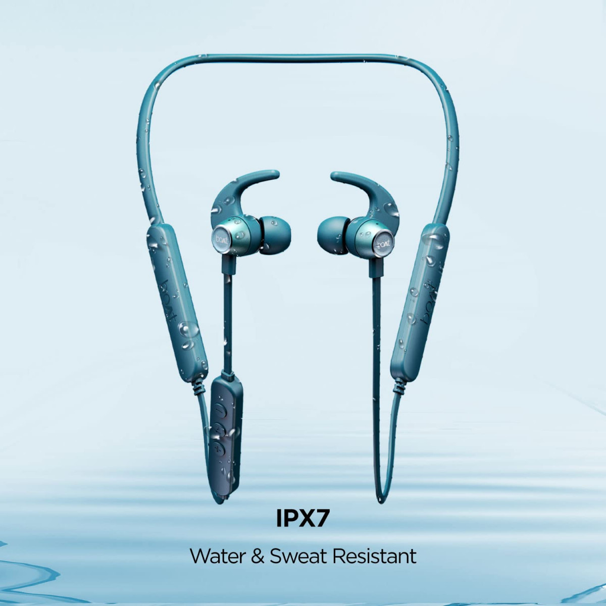 boAt Rockerz 258 Pro Bluetooth in Ear Earphones with Upto 60 Hours Playback ASAP Charge IPX7 Dual Pairing and Bluetooth v50Teal Green