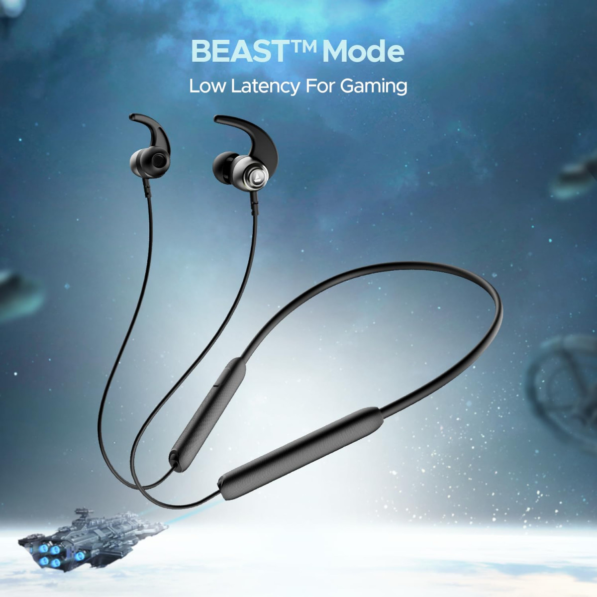 boAt Rockerz 268 Bluetooth in Ear Earphones with Beast Mode ENx Mode ASAP Charge Upto 25 Hours Playback Signature Sound BTv52  IPX5Active Black