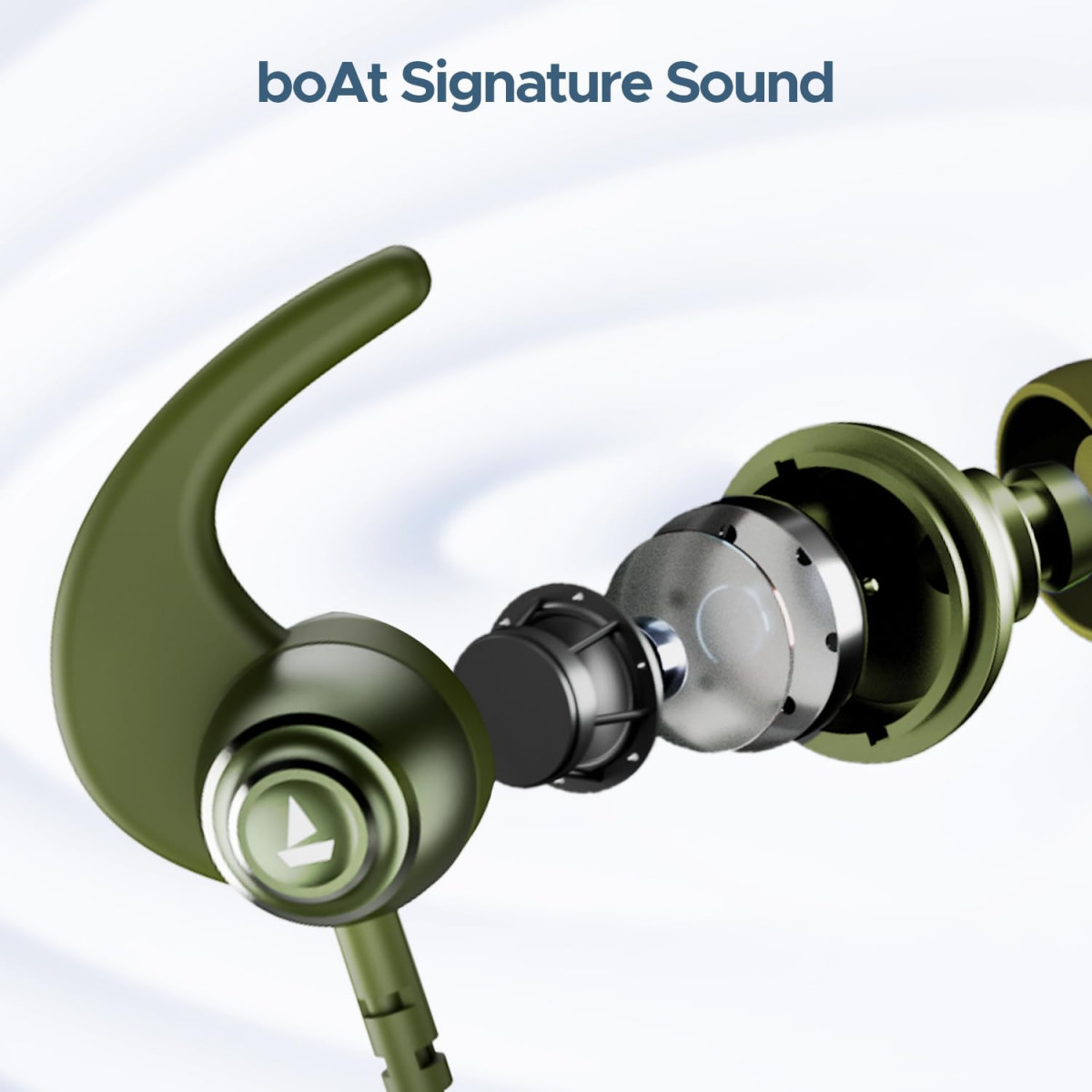 boAt Rockerz 268 Bluetooth in Ear Earphones with Beast Mode ENx Mode ASAP Charge Upto 25 Hours Playback Signature Sound BTv52  IPX5Fern Green