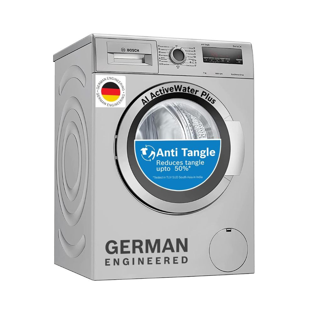 Bosch 7 Kg 5 Star Fully-Automatic Front Loading Washing Machine WAJ2016SIN Silver AI Active Water Plus In-Built Heater