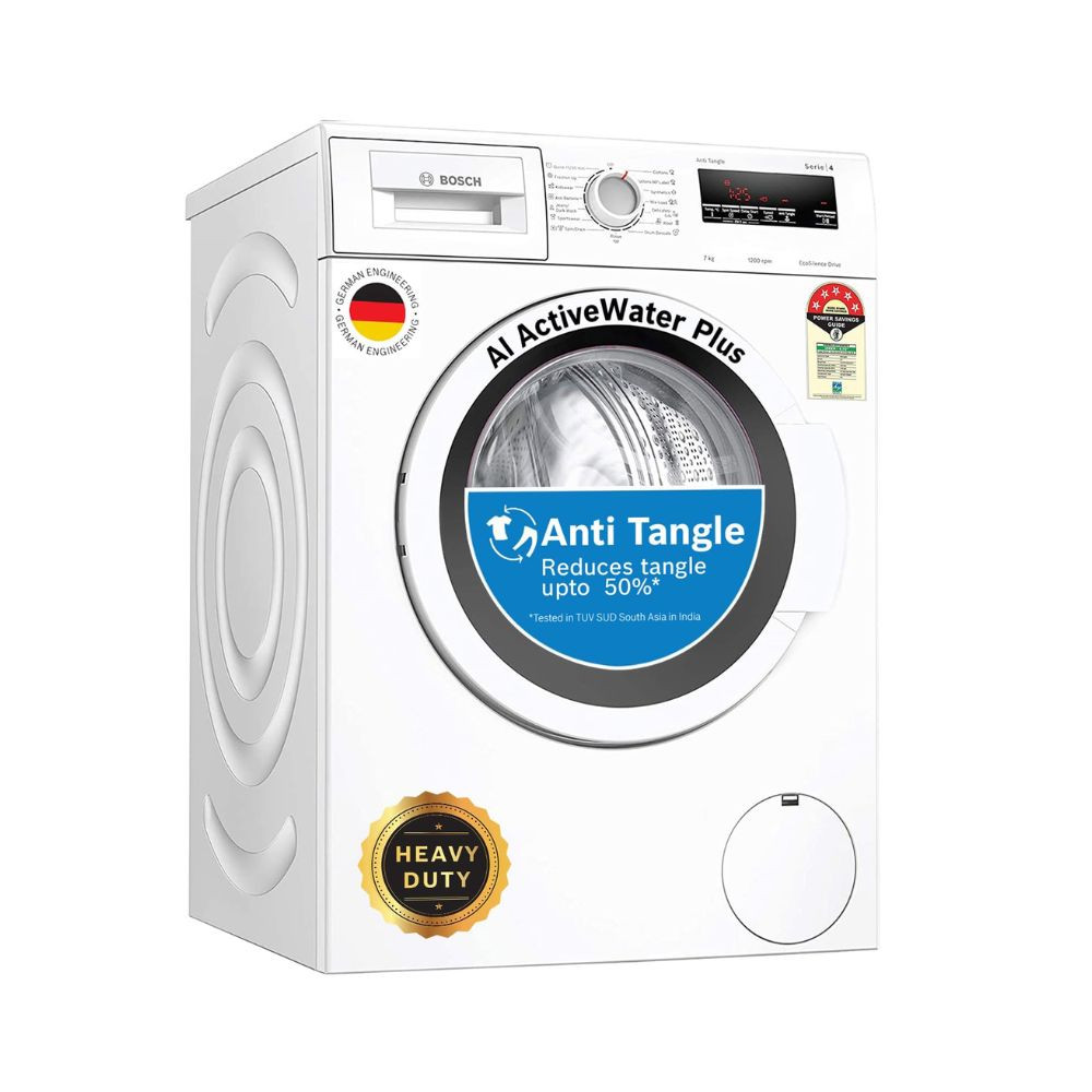 Bosch 7 Kg 5 Star Fully-Automatic Front Loading Washing Machine WAJ2416WIn White AI Active Water Plus In-Built Heater