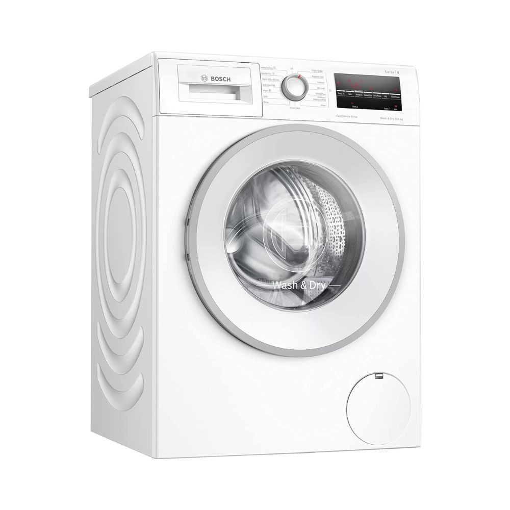 Bosch 9 KG 6 KG Inverter Front Load Washer Dryer WNA14400IN White Inbuilt Heater 1400 RPM