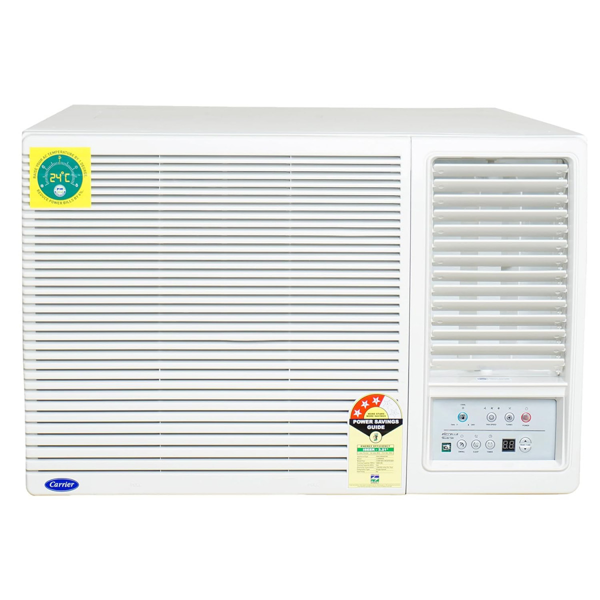 Carrier 15Ton 3 Star Copper Dust Filter  Turbo Mode Window Fixed Speed Air ConditionerCARRIER WIN Air Conditioner 18K ESTRELLA EX 3 STAR White