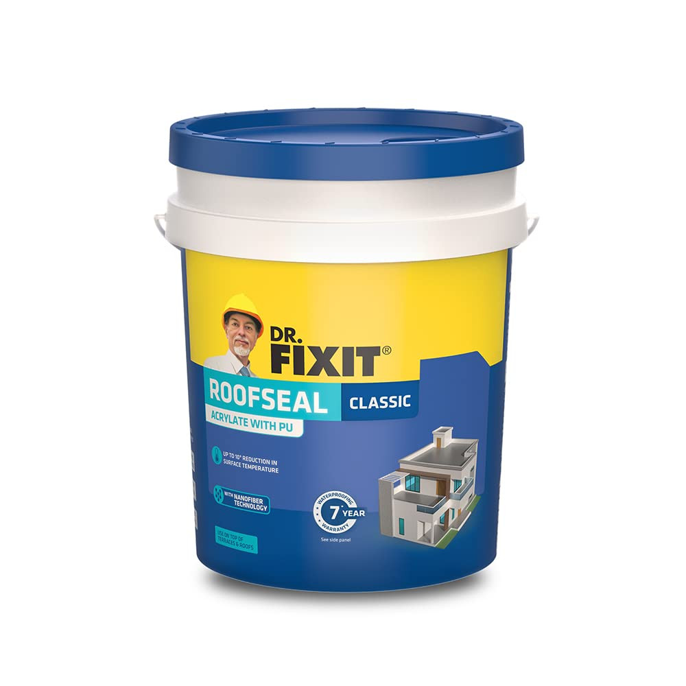 Dr Fixit Roofseal Classic 20 Litre Waterproofing solution for homes terraces roofs