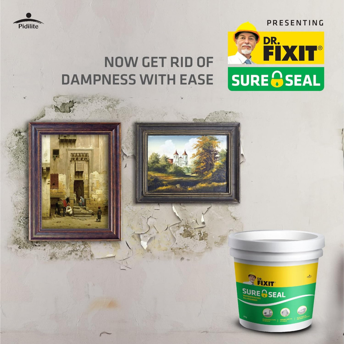 Dr Fixit SURE SEAL Patch Repair of Internal and External Walls and Roof 5 KG