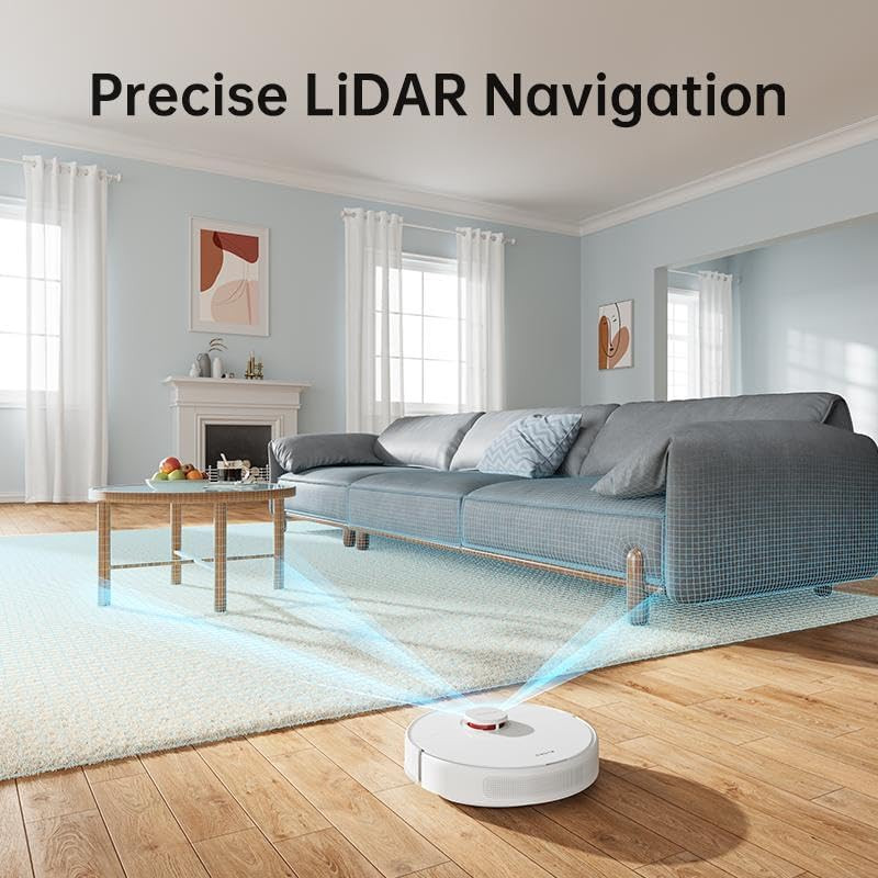 dreame F9 Pro Robot Vacuum Cleaner and Mop 2-in-1 Mapping for Multiple Floors LiDAR Navigation 150-min Runtime Vacuum Cleaner and Mop Robot WiFiAppAlexa