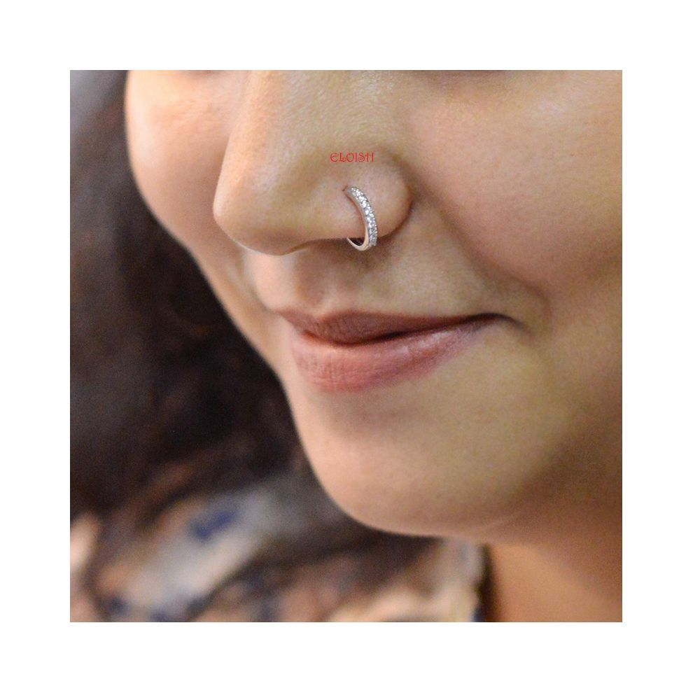 Septum Nose ring sterling silver artisan handmade at ₹2250 | Azilaa